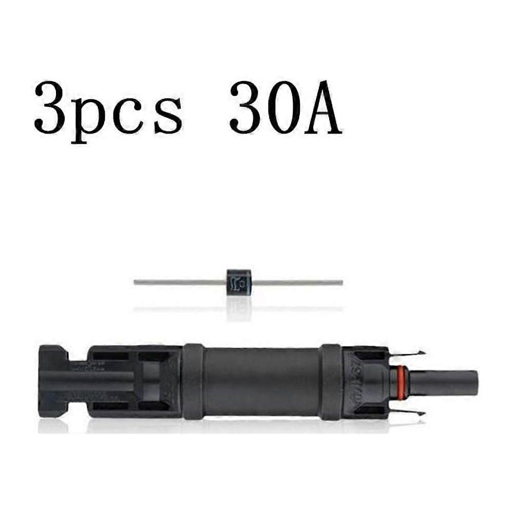Mosiee 3PCS Solar Panel Cable Blocking Diode Waterproof Connector Compatible