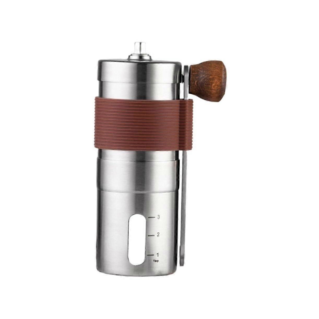 Manual Coffee Grinder Stainless Steel Adjustable Grind Settings for Home Office Camping