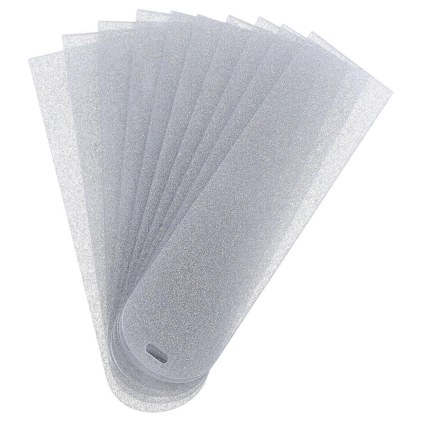 10Pcs Silver Acrylic Bookmarks for Reading Use Ideal for DIY Projects