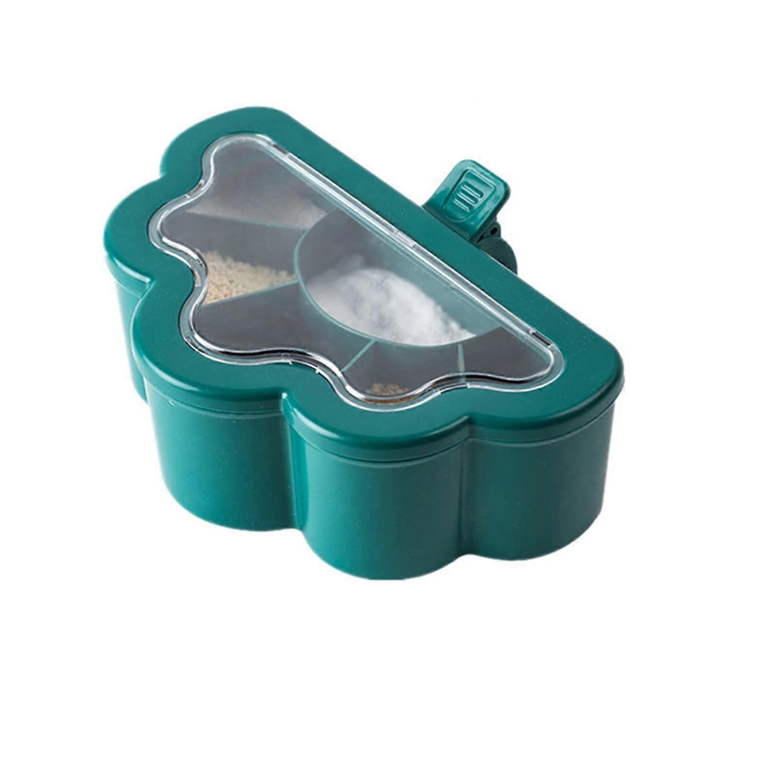 Kitchen Seasoning Box 6Grid Spice Organizer with Double Capacity, Large Spice Storage Container Set