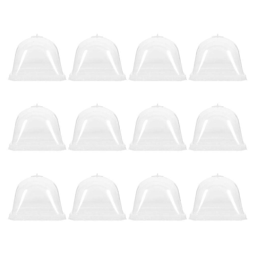 Clear Plastic Square Dome for Plants Protection 12Pcs Reusable Covers