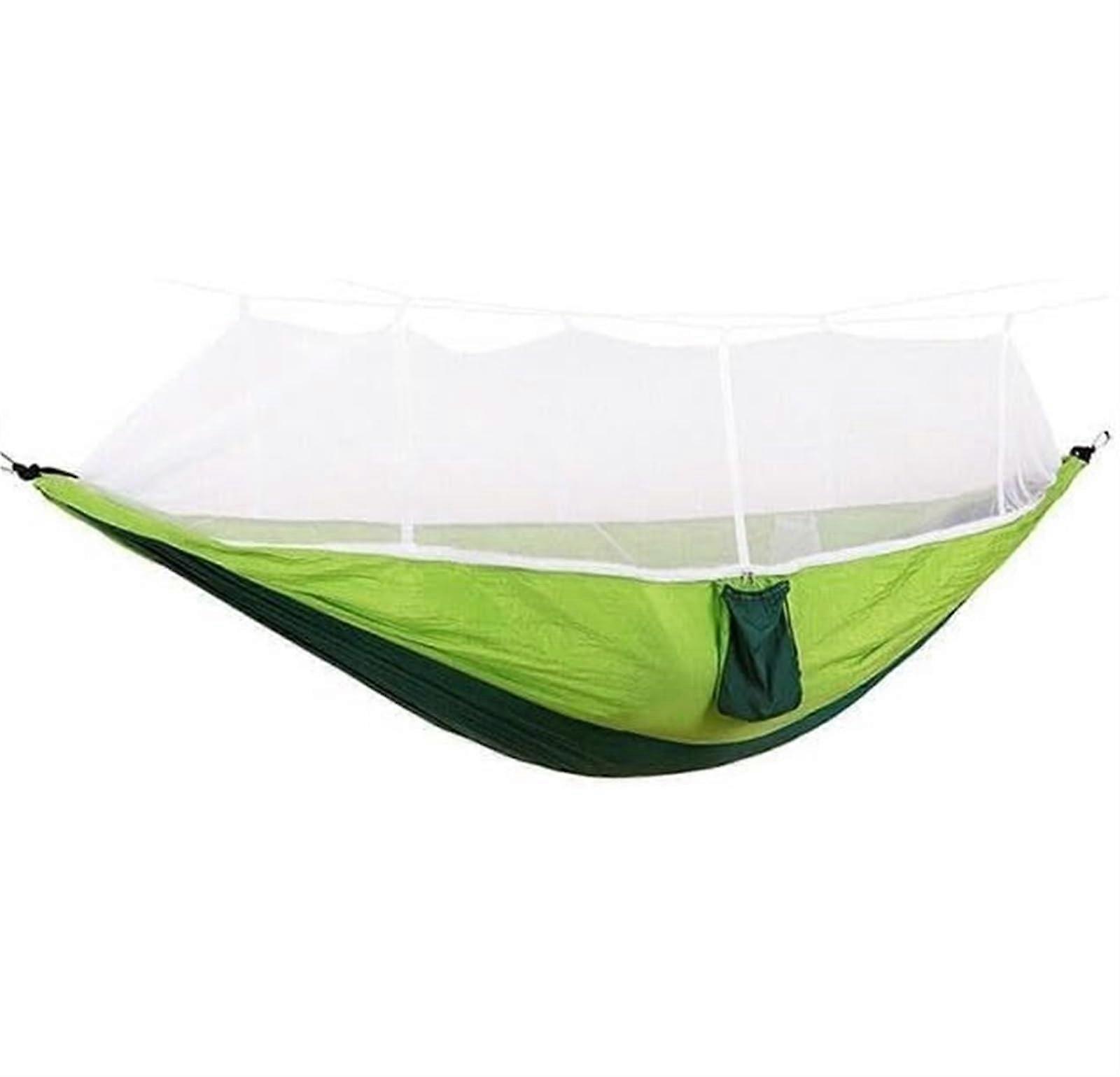 Camping Hammock with Mosquito Net, Double Lightweight Nylon AntiRollover Design with Tree Straps