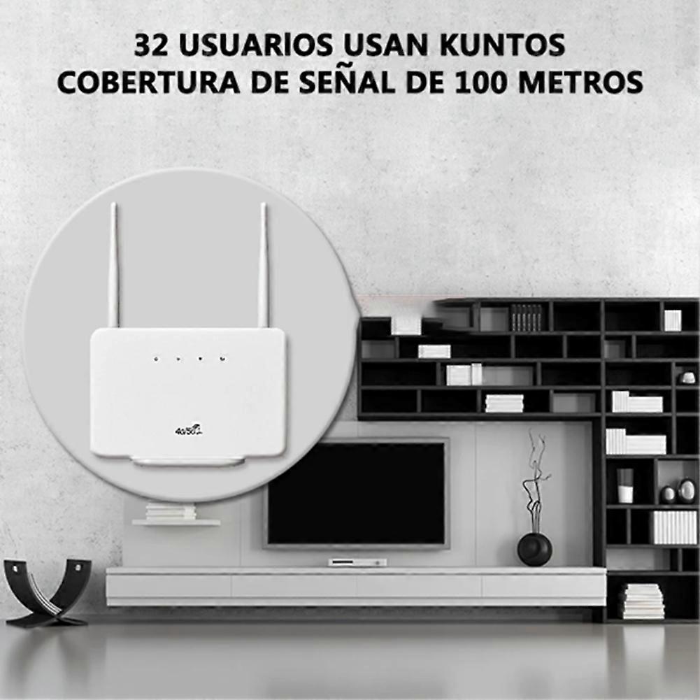 4G Wireless Router 300Mbps 4G LTE CPE Router Modem External Antenna with Sim Card Slot Internet Connection EU Plug