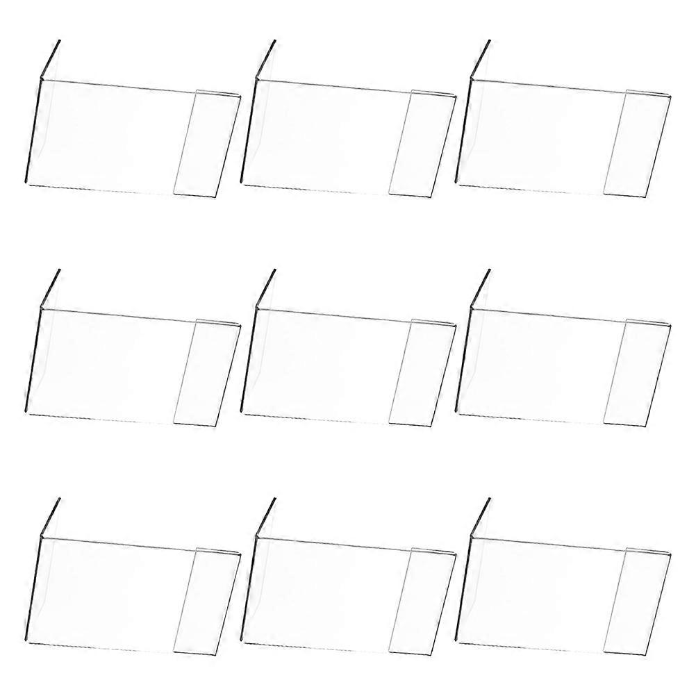 9Pcs Acrylic Display Stand L-shape Slanted Sign Holders Desktop Paper Menu Holder