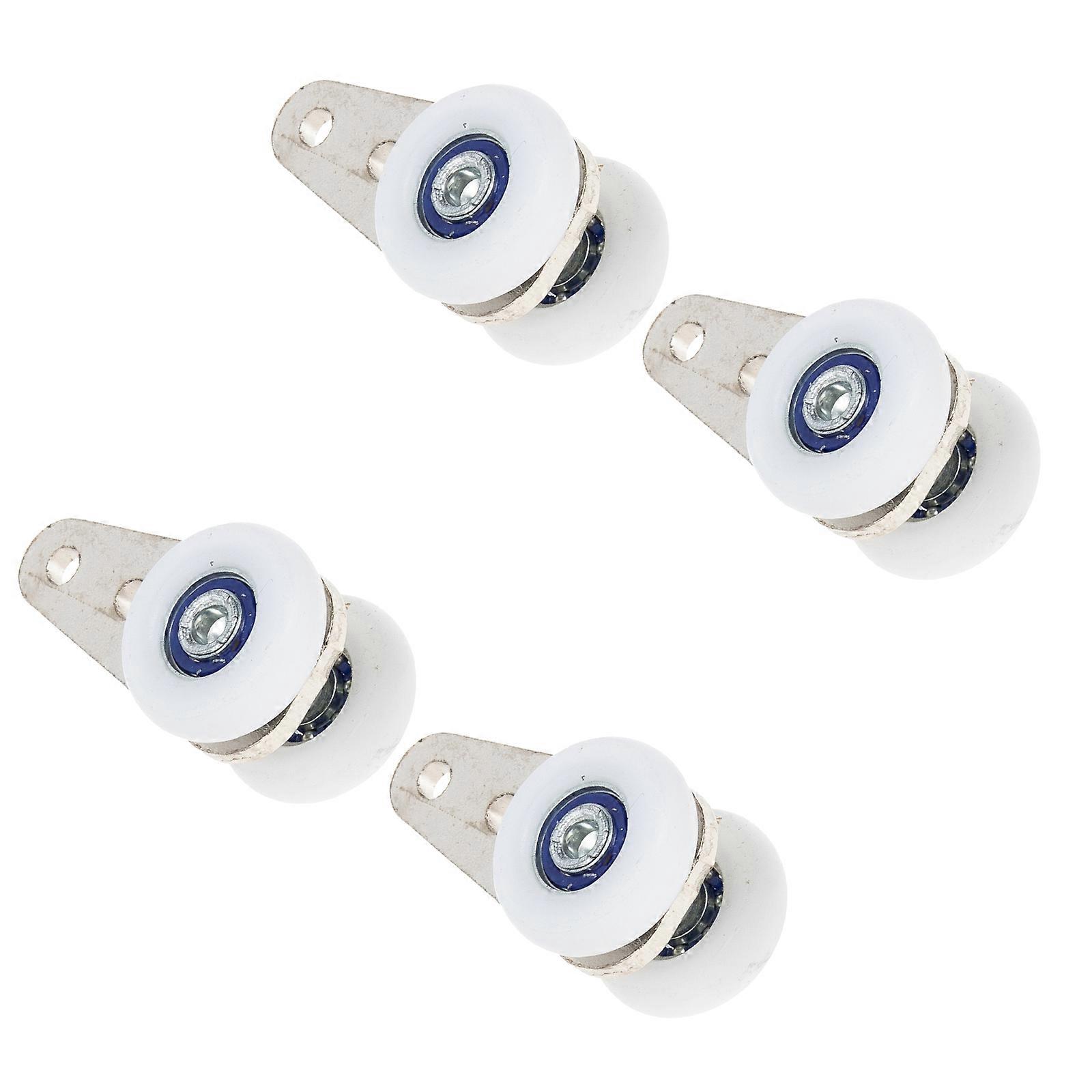 4Pcs Curtain Hanging Wheels Smoothly Sliding Rollers Nylon Mute Wheels