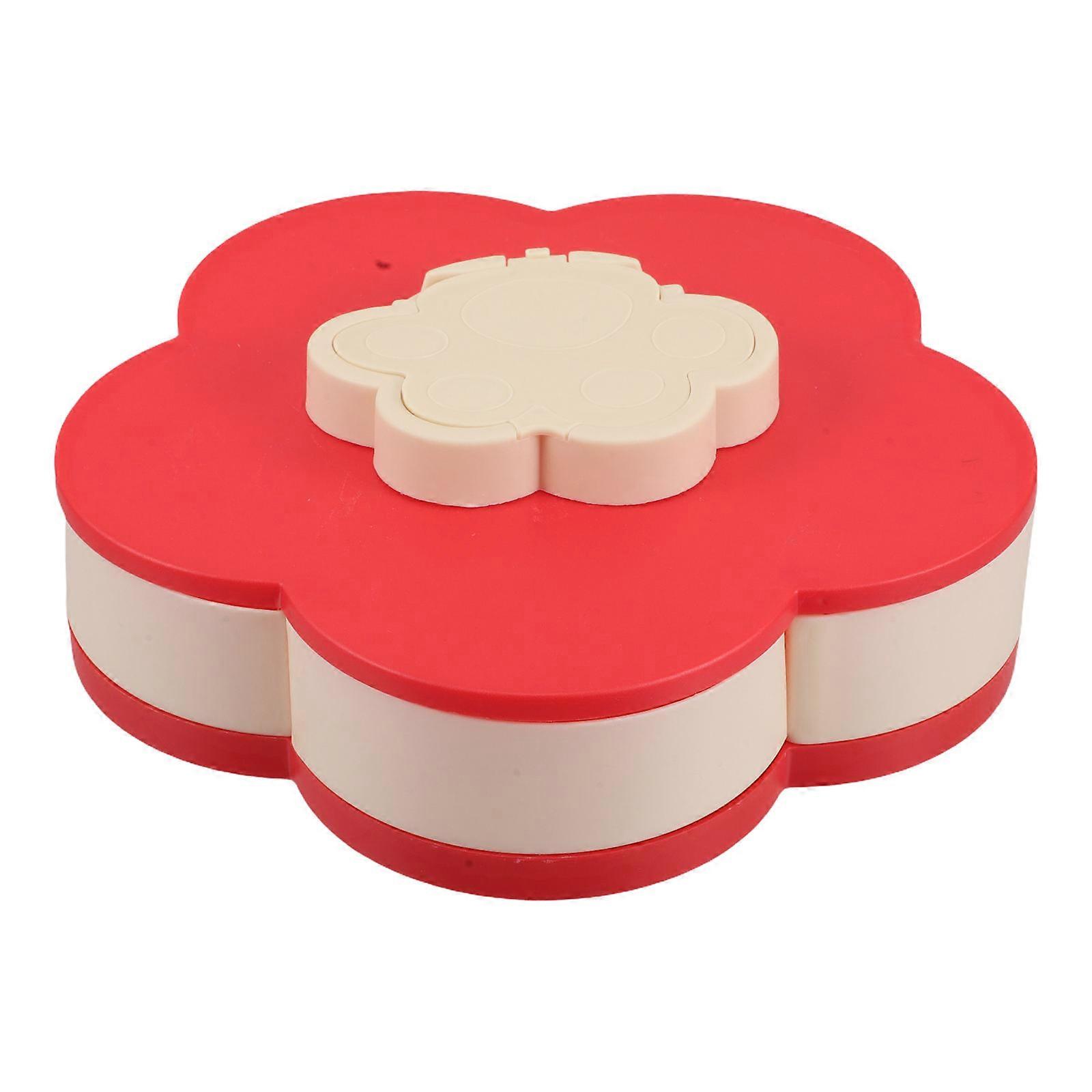 Candy Tray Rotating Snack Platter for Party Use Red Organizer