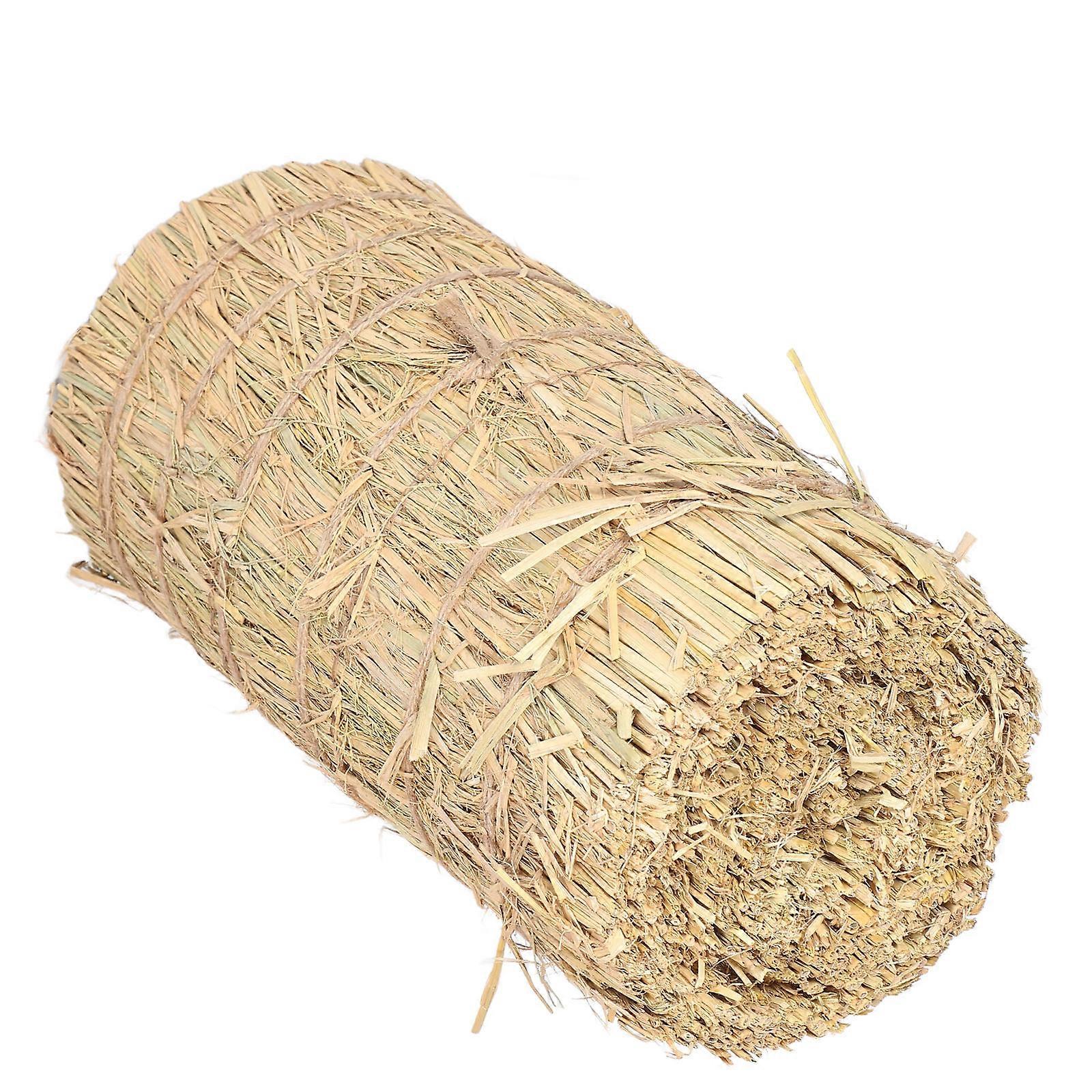 Grass Stack Decoration Straw Stool for Decor One Piece Light Brown