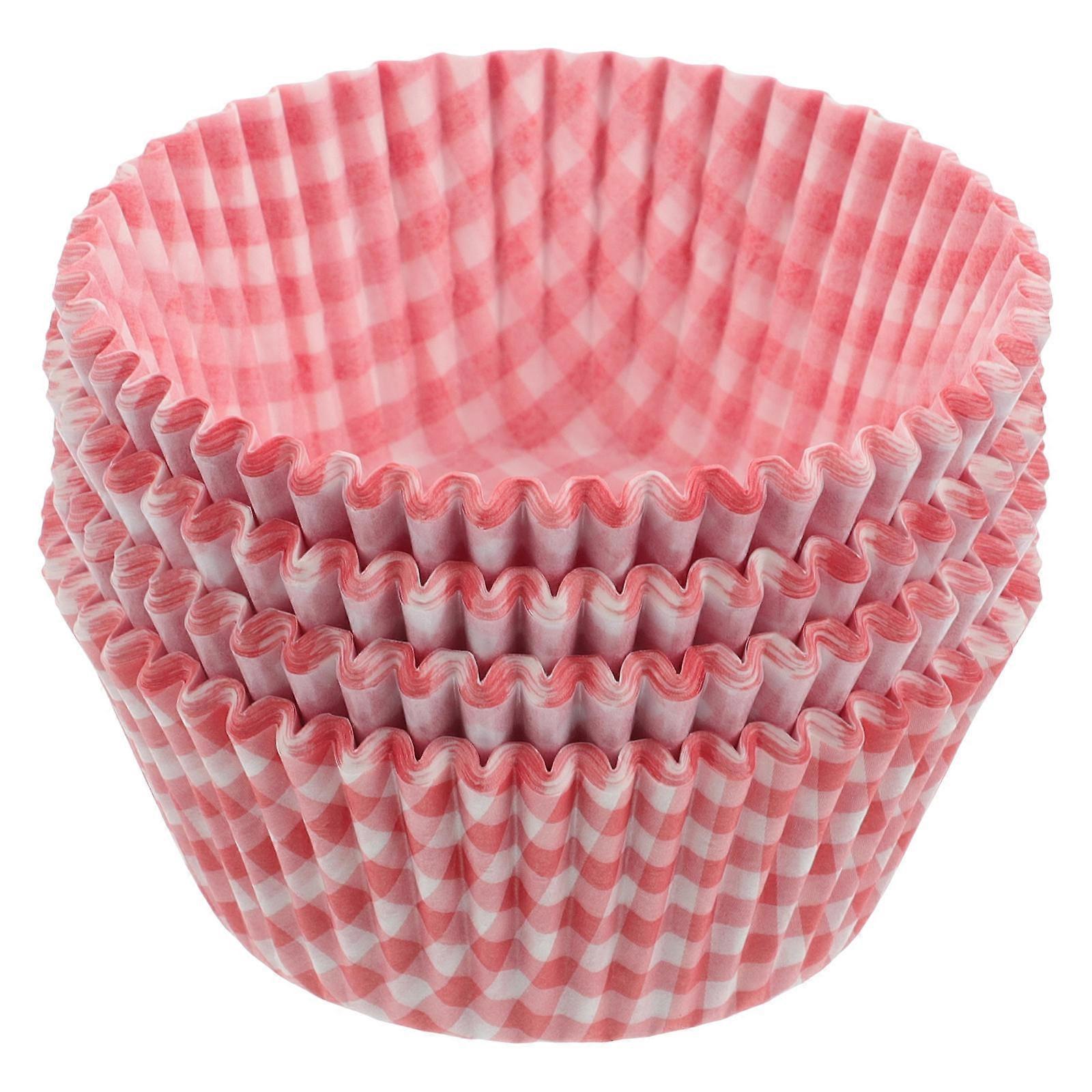Egg Cake Paper Cups for Baking 100Pcs Red Paper Baking Cups for Parties