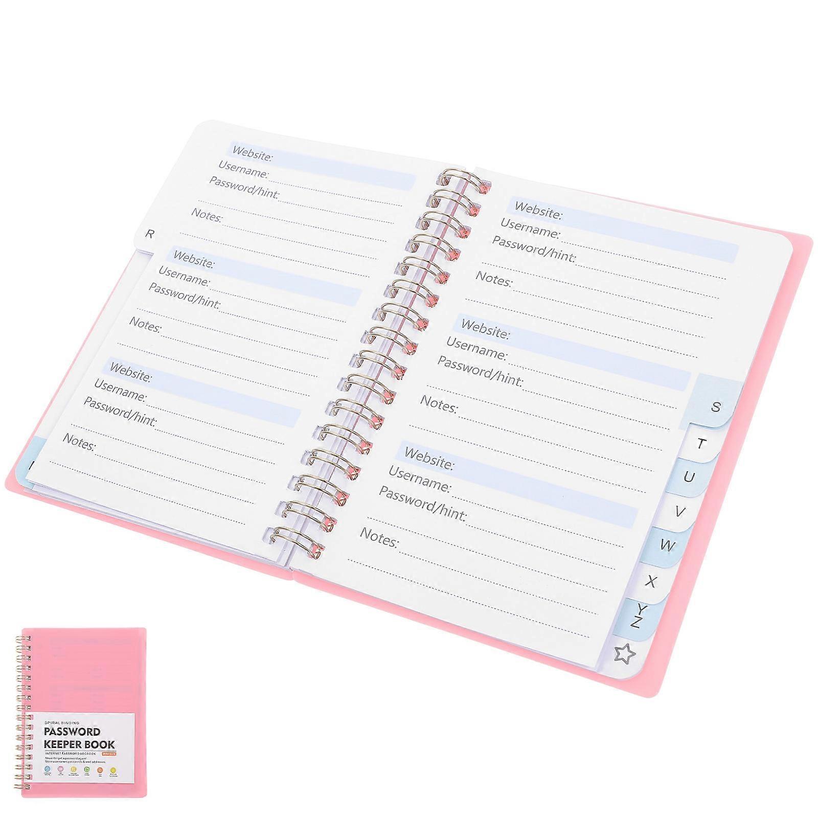 Small Password Notebook Password Organizer for Website Logins Pink