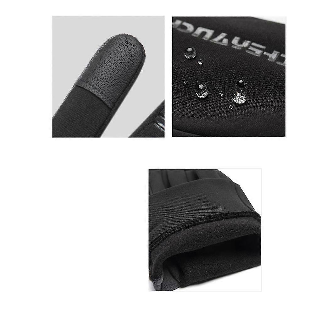 Mountain Bike Gloves Windproof Waterproof Touch Screen Gloves 1Pair