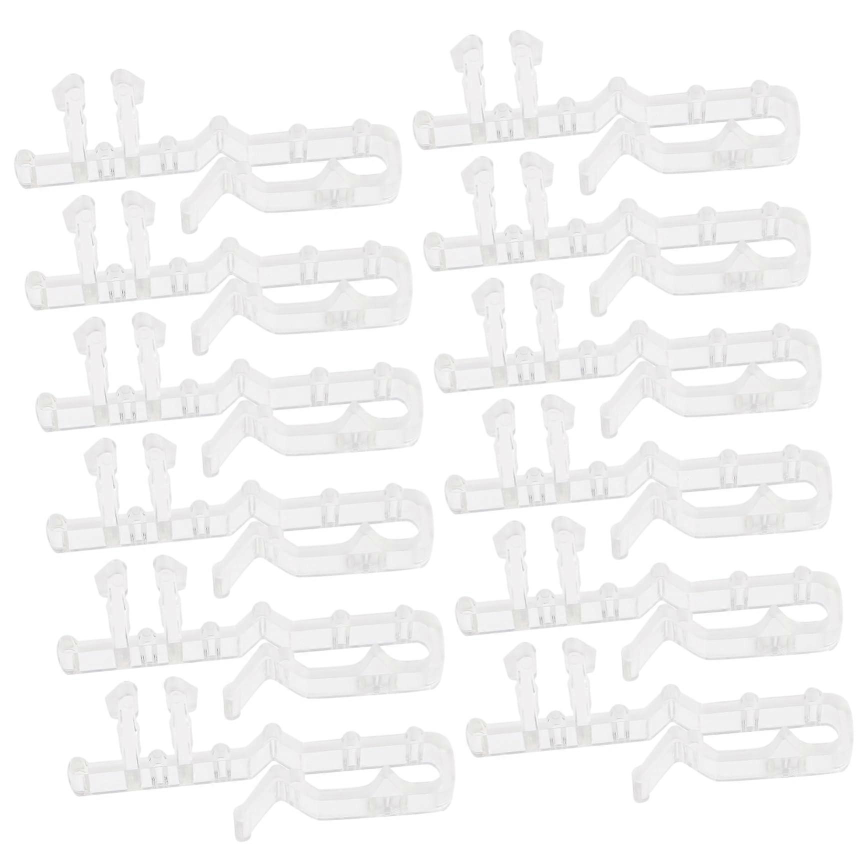 12Pcs Clear Acrylic Blind Valance Clips for Vertical Blinds, Durable Hidden Design, Easy Install