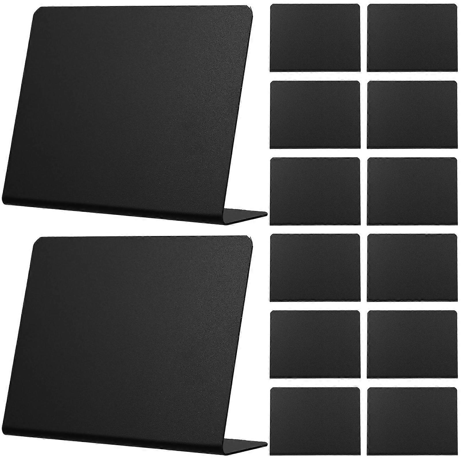 Reusable Buffet Mini Chalkboard Signs for Food 15Pcs Black Table Tags