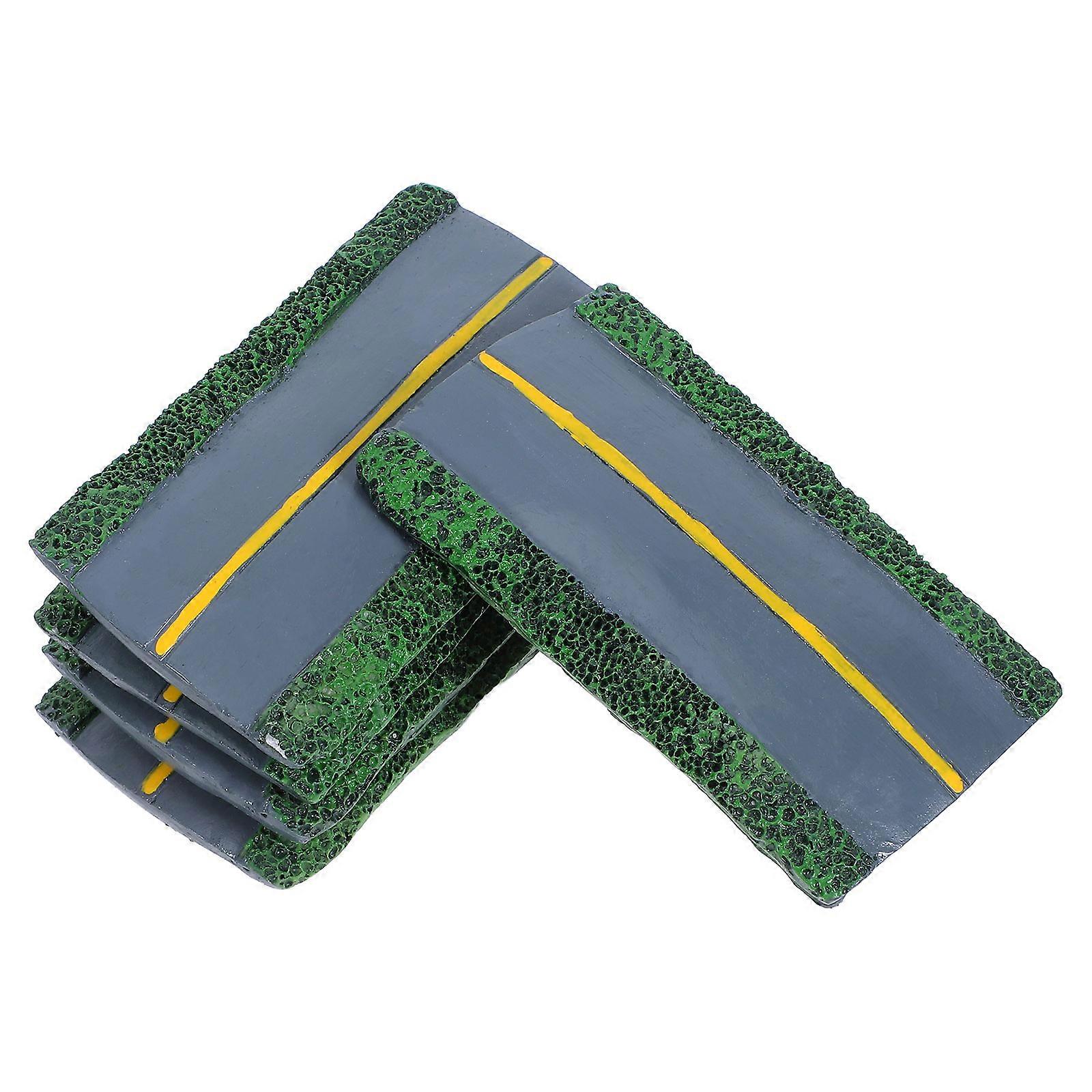 Miniature Highway Model Resin for Decor 5Pcs Roadway Architectural Model