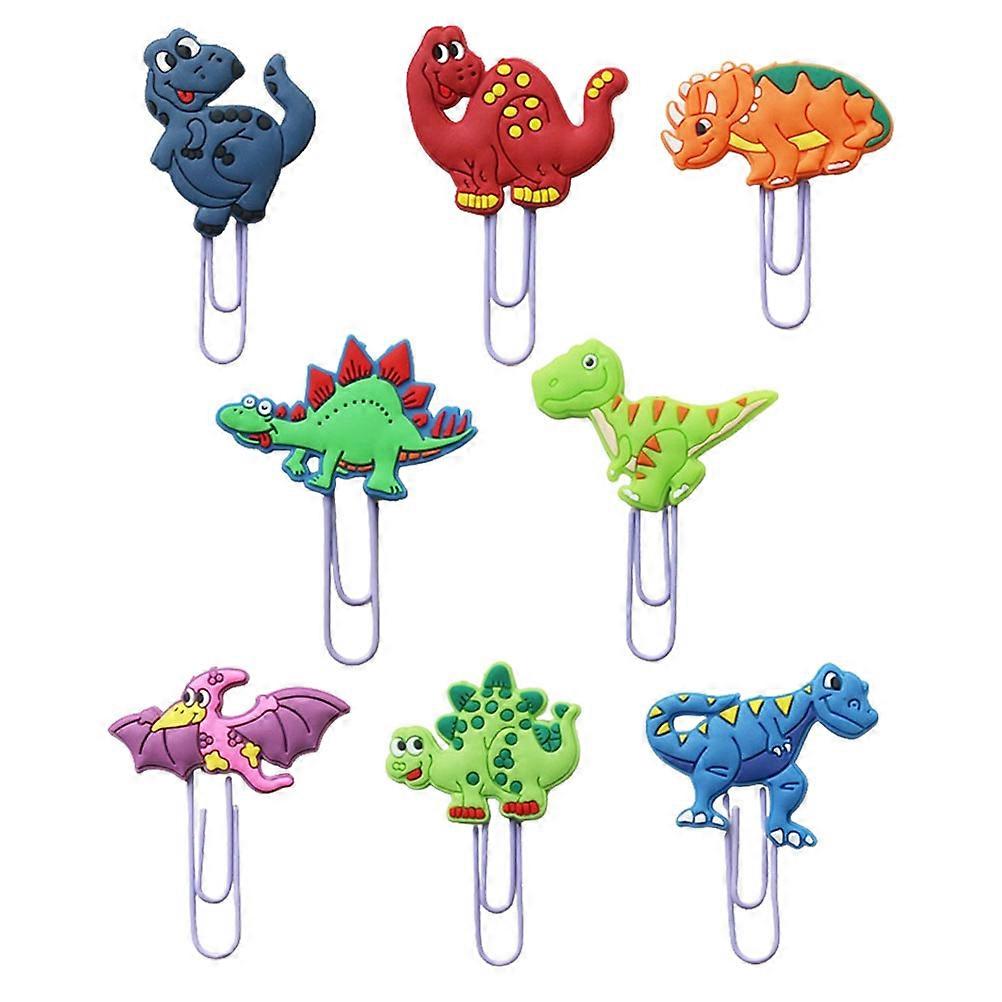 Dinosaur Shaped Paper Clips PVC Clips for Holding Use 24Pcs Set