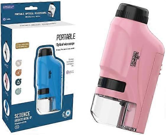 Pocket Microscope Zoom 60x-120x, Little Scientist Mini Microscopes Handheld Microscopes Portable Mini Scope with LED Light for Exploring The Microsco