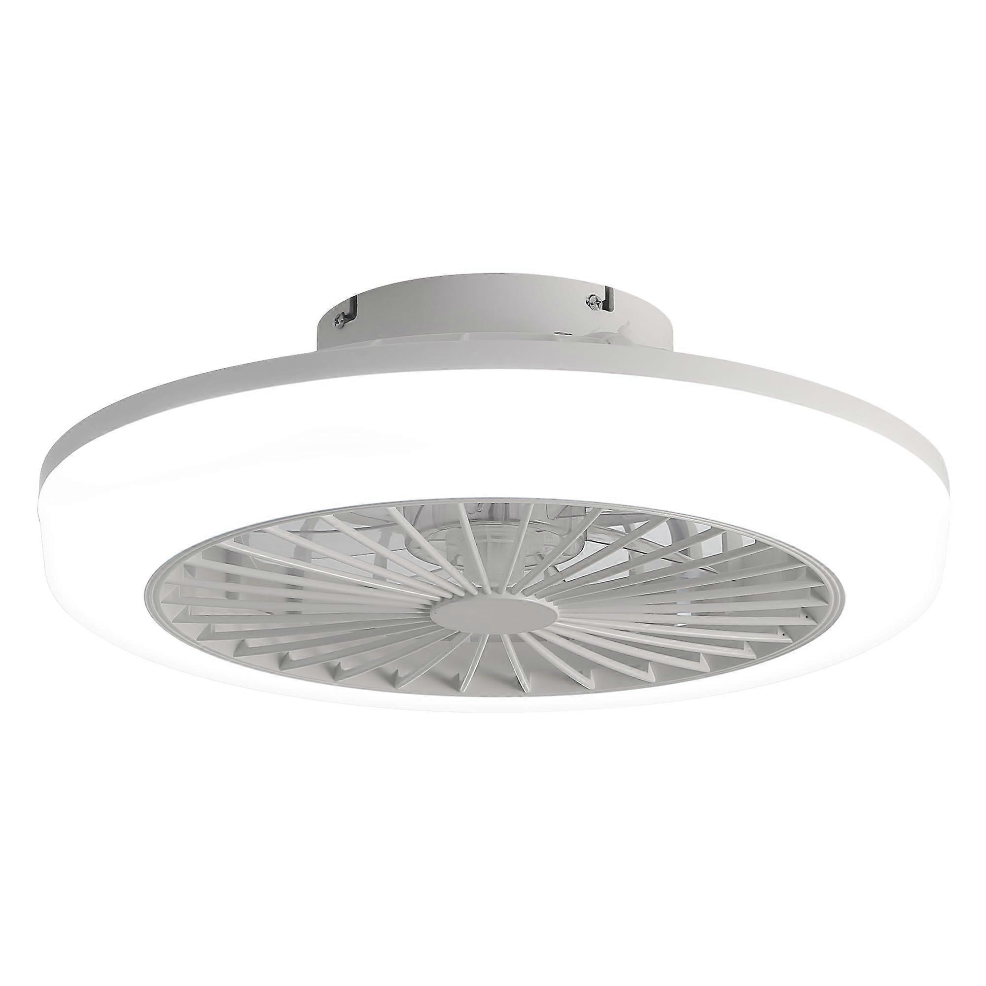 Bladeless Ceiling Fan with Light and Remote, Quiet Flush Mount LED for Bedroom Nursery