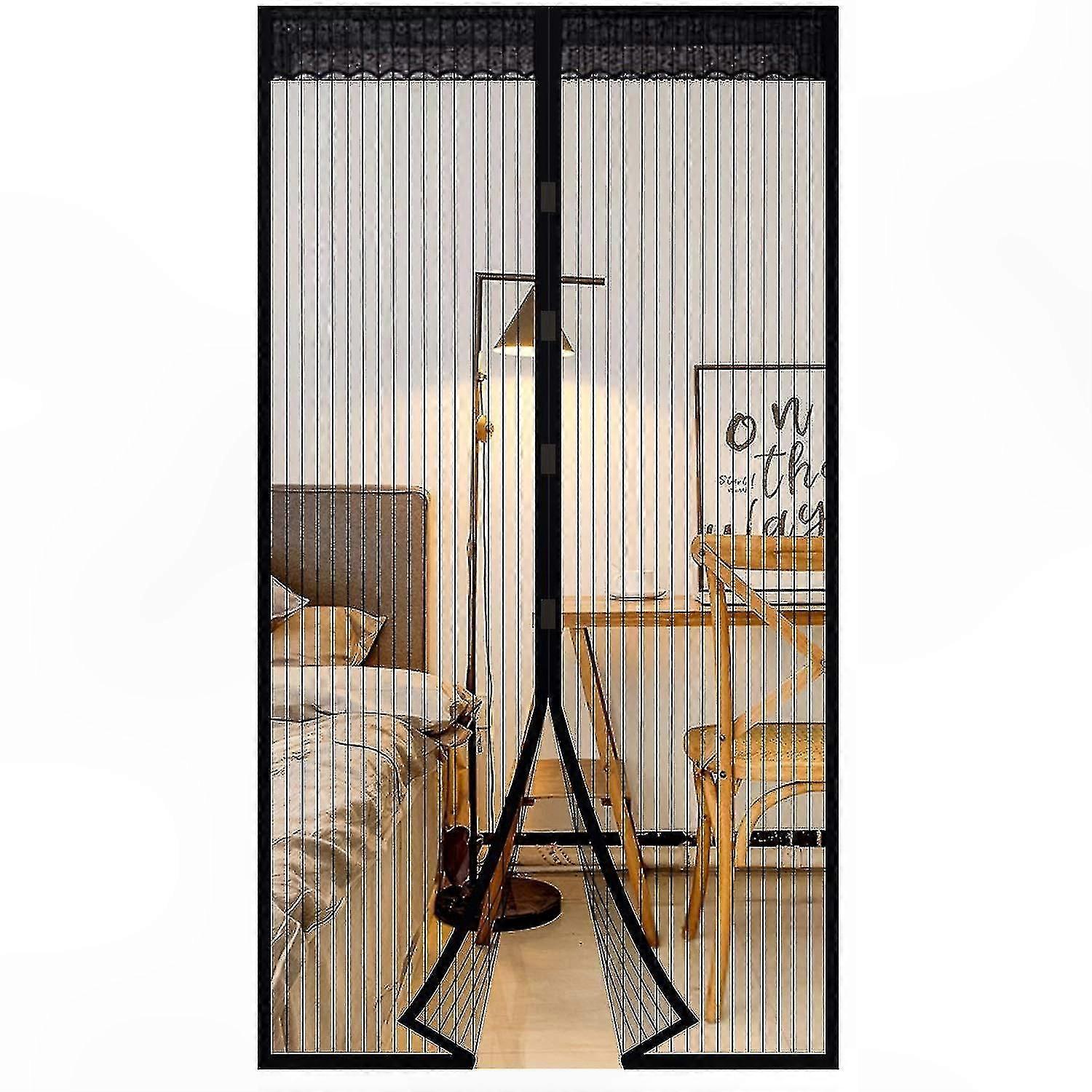 Magnetic Mesh Door Curtain with Anti-Pest Encryption Stripes for Easy Installation