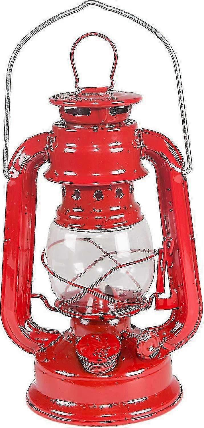 8-inch Small Red Hurricane Lantern, One Size