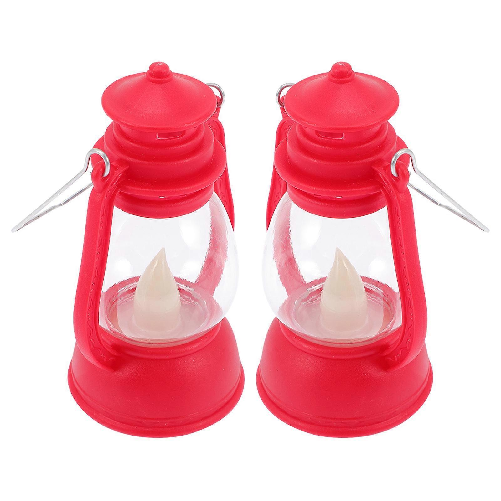 Vintage Lantern Lamp Candle Lantern Camping for 2Pcs Multifunctional Use