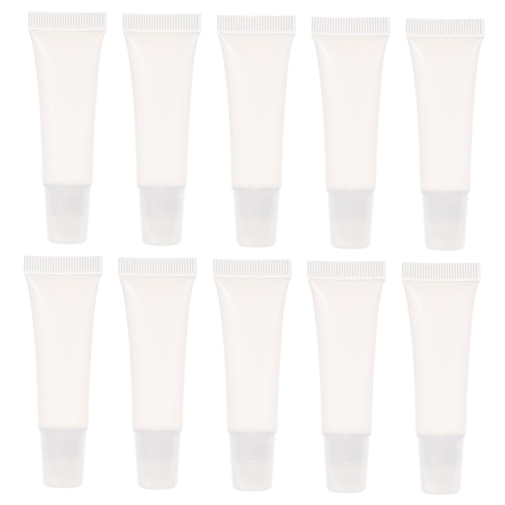 Lip Gloss Tubes 10ml Refillable Empty Lip Balm Containers with LeakProof Closure Travel Size Pack