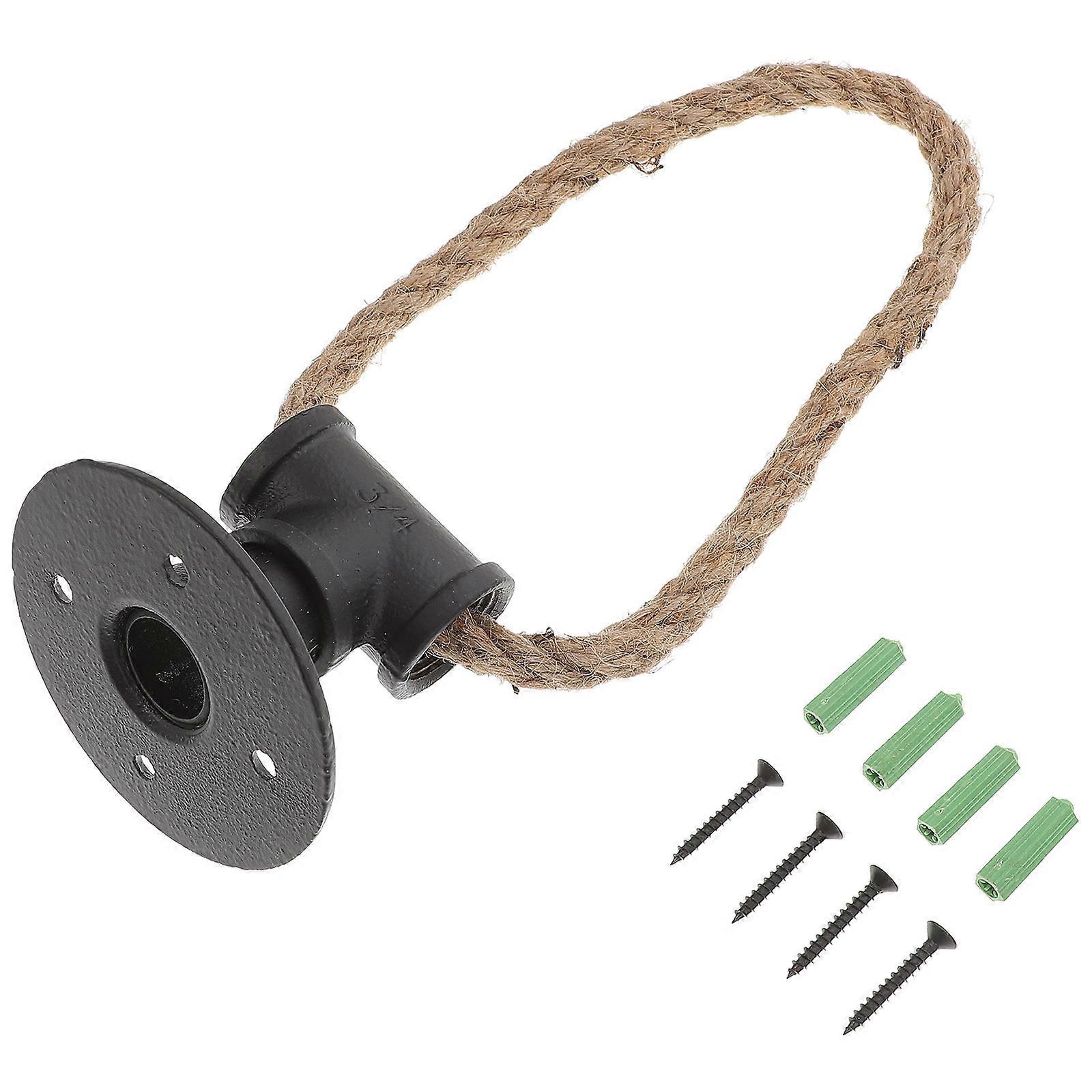 Handle Ring Vintage Cabinet Pulls for Cupboard Made from Iron Black for Hanging 1Set