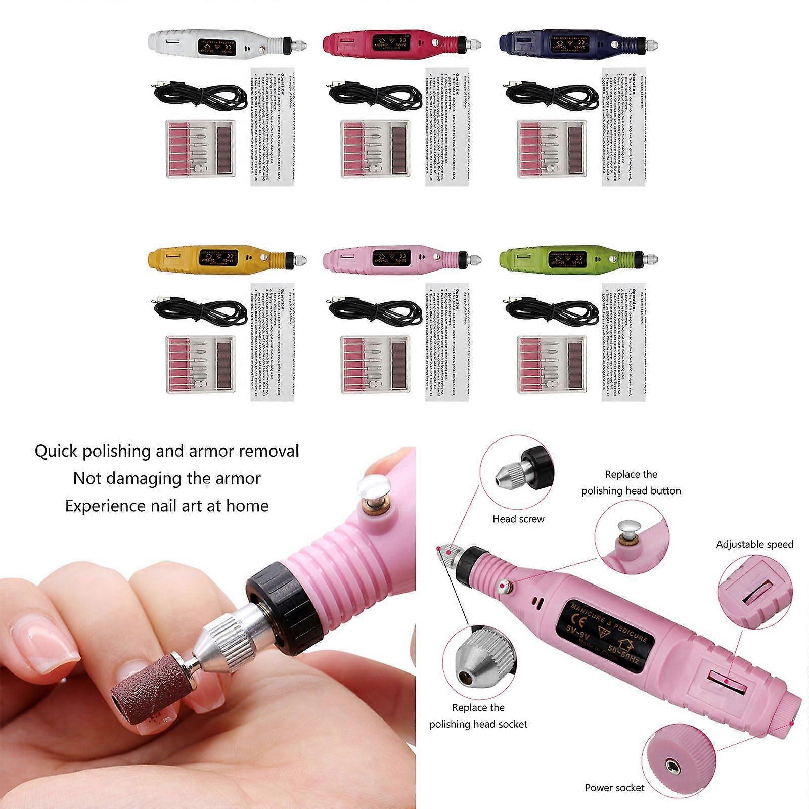 Electric Nail Drill with Adjustable Speed Control, Professional Manicure Kit for Acrylic Nails