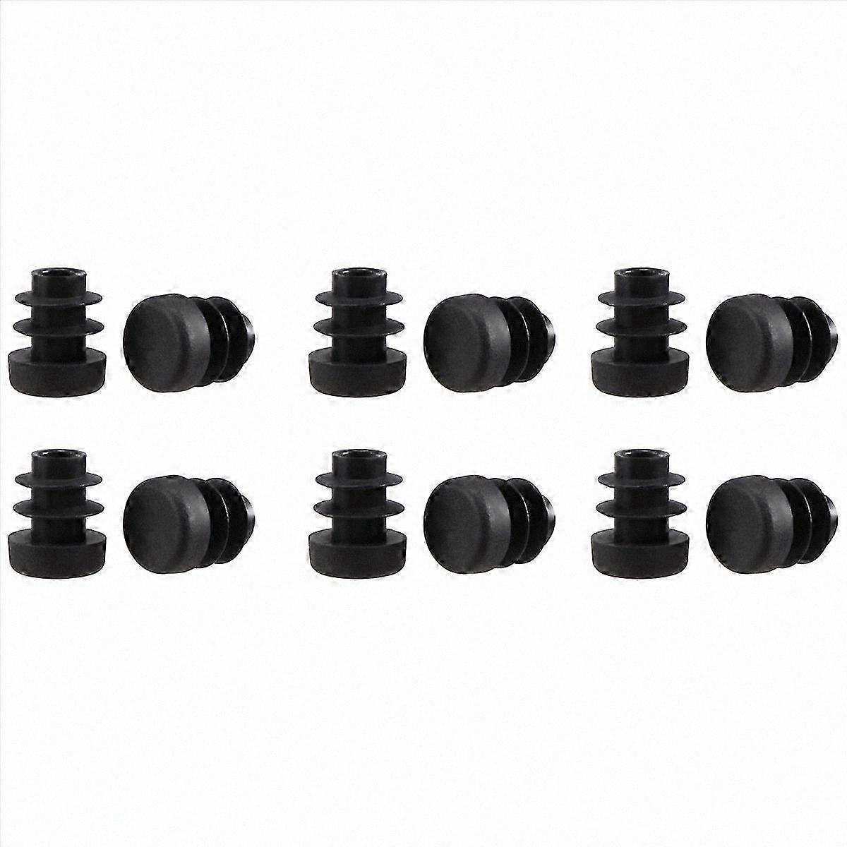 12 Pcs 12mm Plastic Pipe End Caps, Round Tube Plugs
