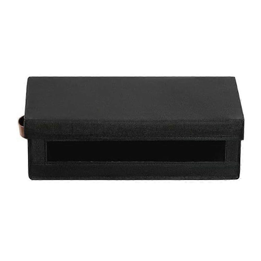 CD Storage Box with Visible Window, Stackable CD Case Holder with Dustproof Lid and Handles