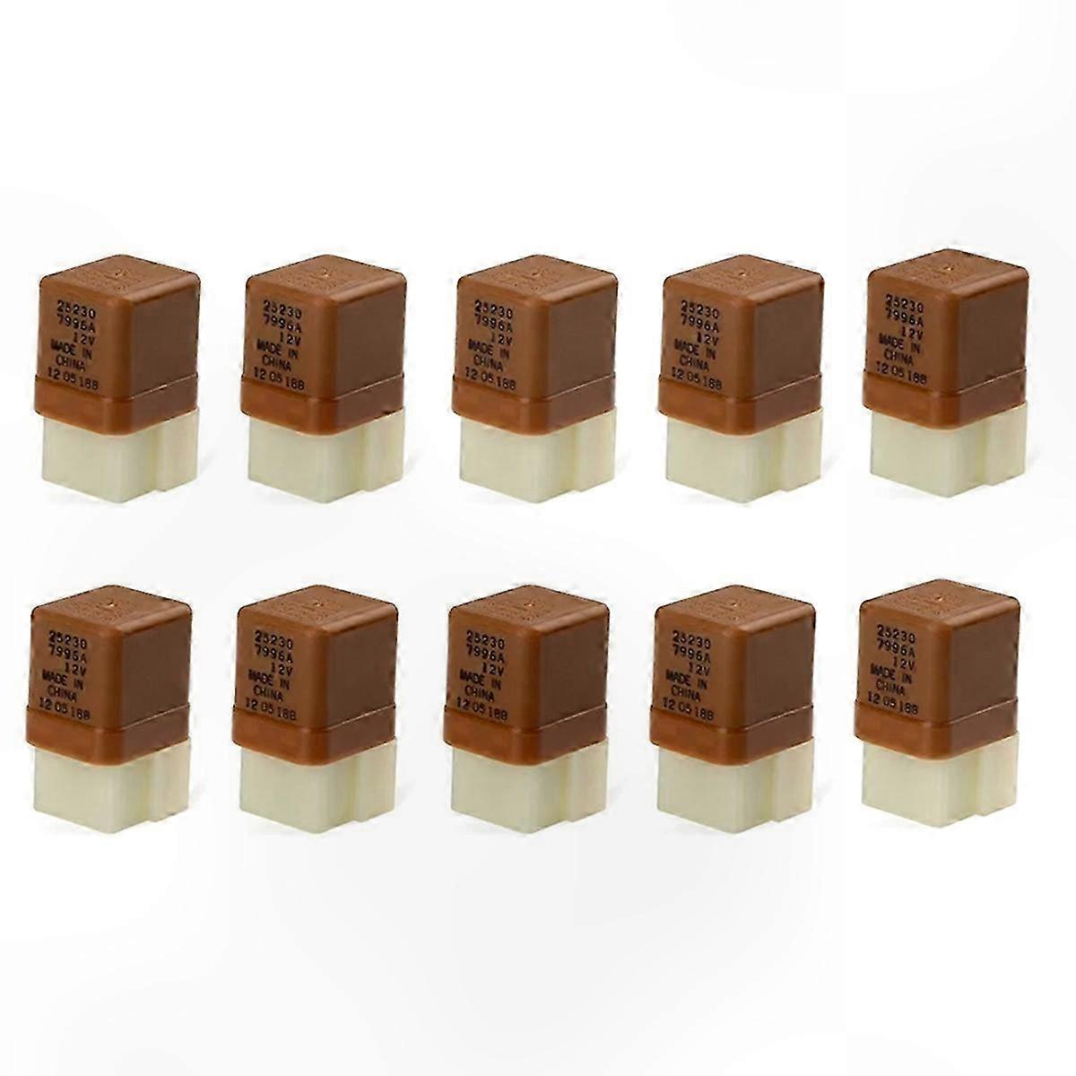 10 Pack 6-Pin 12V Automotive Relays for Multiple Applications