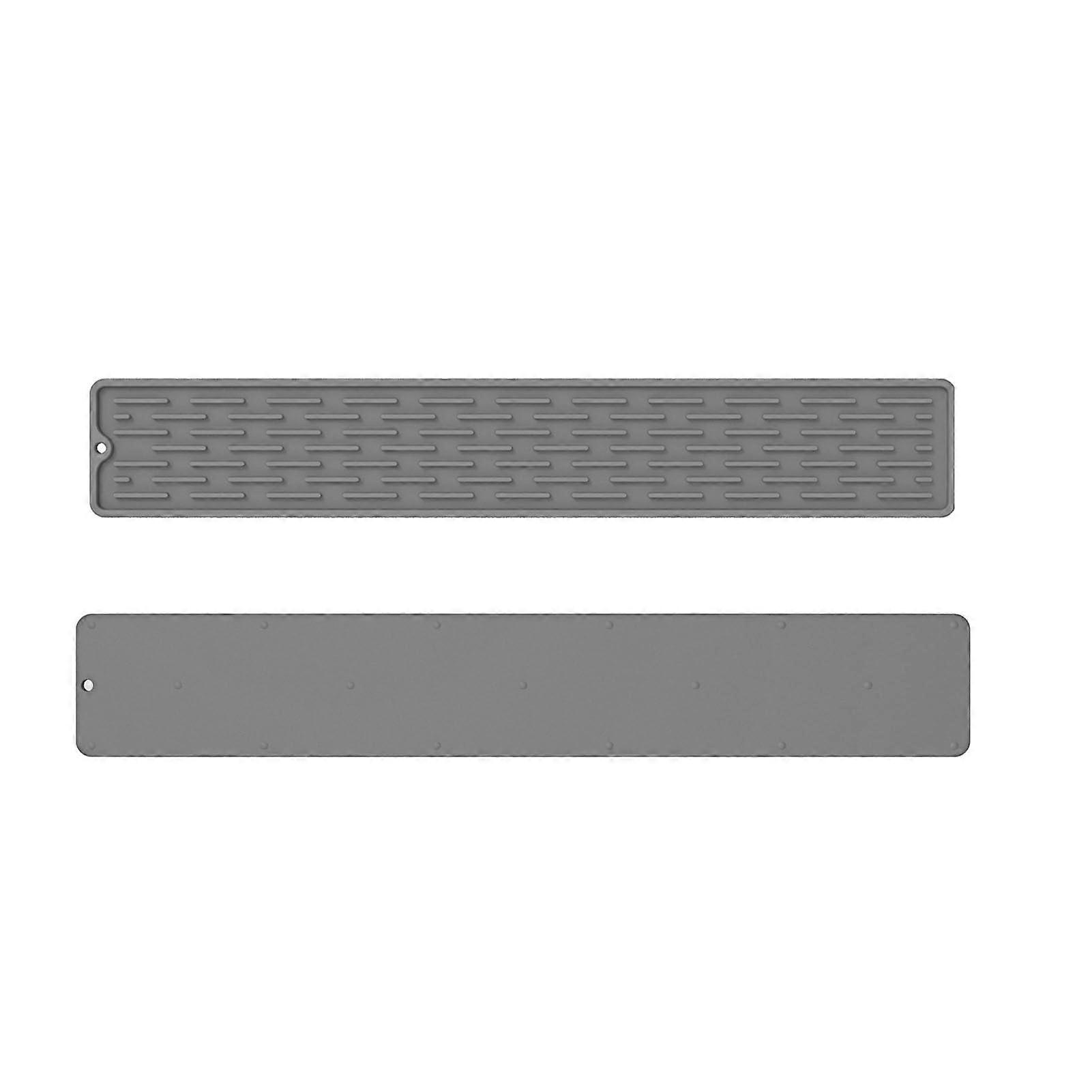 Silicone Dish Drying Mat Narrow Non Slip Space Saving Kitchen Counter Strip 55x8.8cm