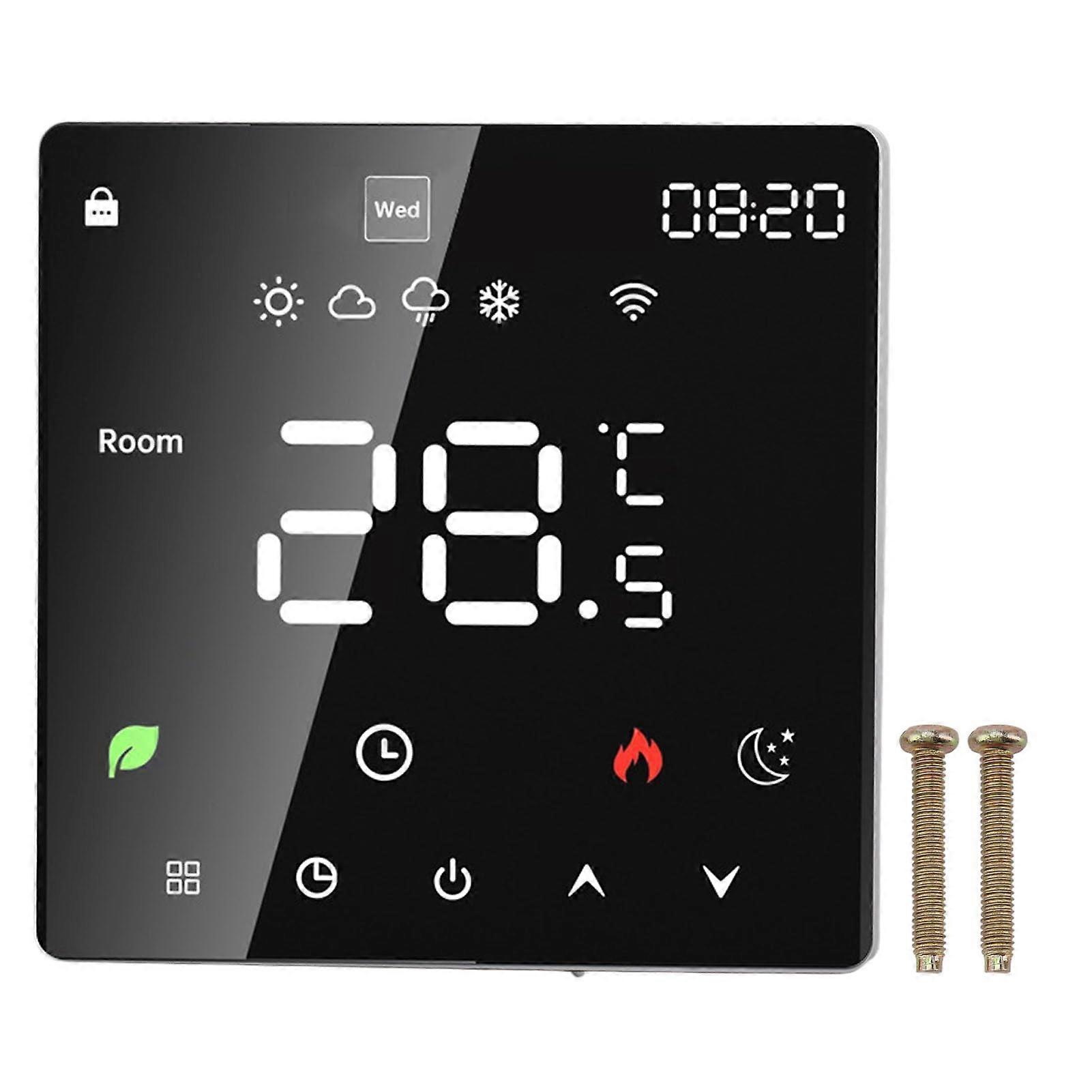 Smart Thermostat with FullColor Touchscreen, 16A Programmable Digital Underfloor Heating Control