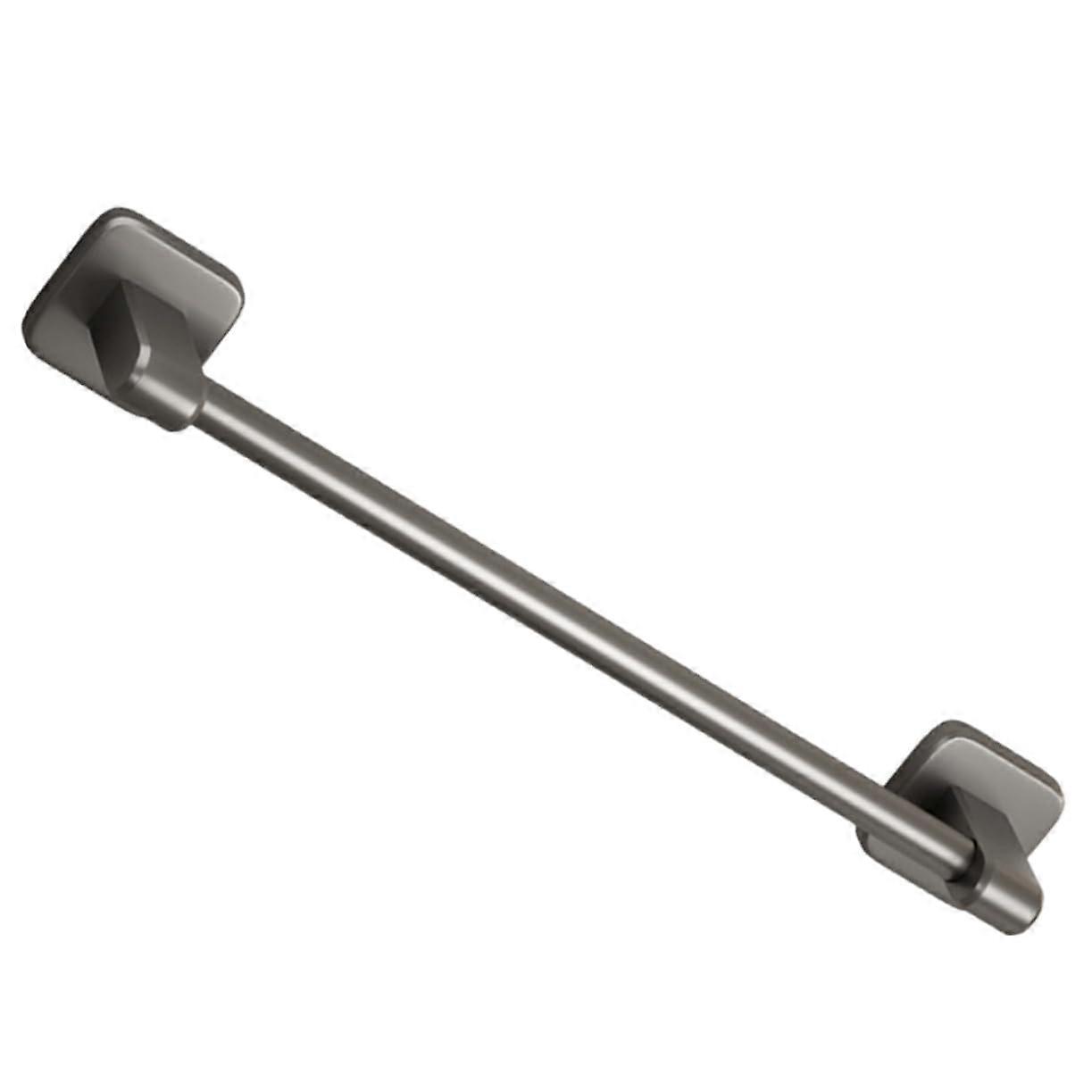 Gray Bathroom Towel Rack Self Adhesive No Drill Wall Mounted Bar for Quick Drying and Storage