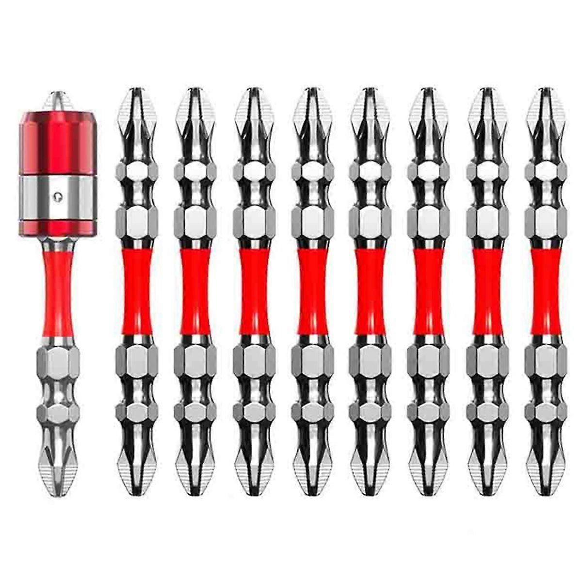 10PCS Double End PH2 Magnetic Screwdriver Bits Set Head 65mm