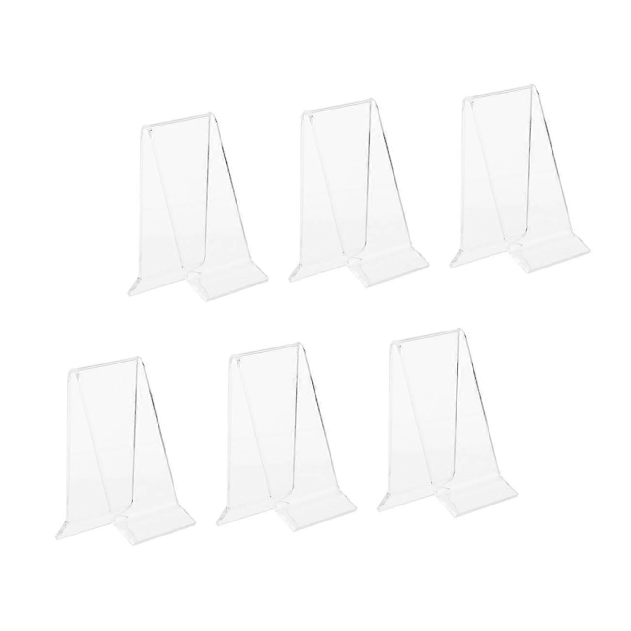 6pcs Clear Acrylic Shoe Display Stand Stackable Organizer Rack for Closet Retail and Home