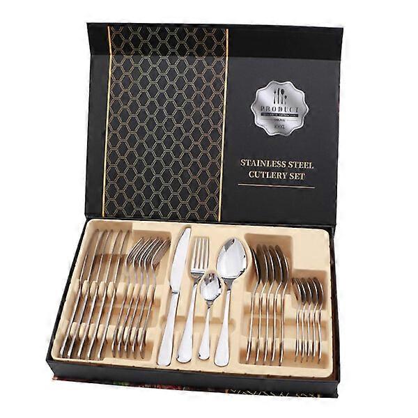 Tableware Set Stainless Steel Material 24 Piece Set Household Dining Tableware
