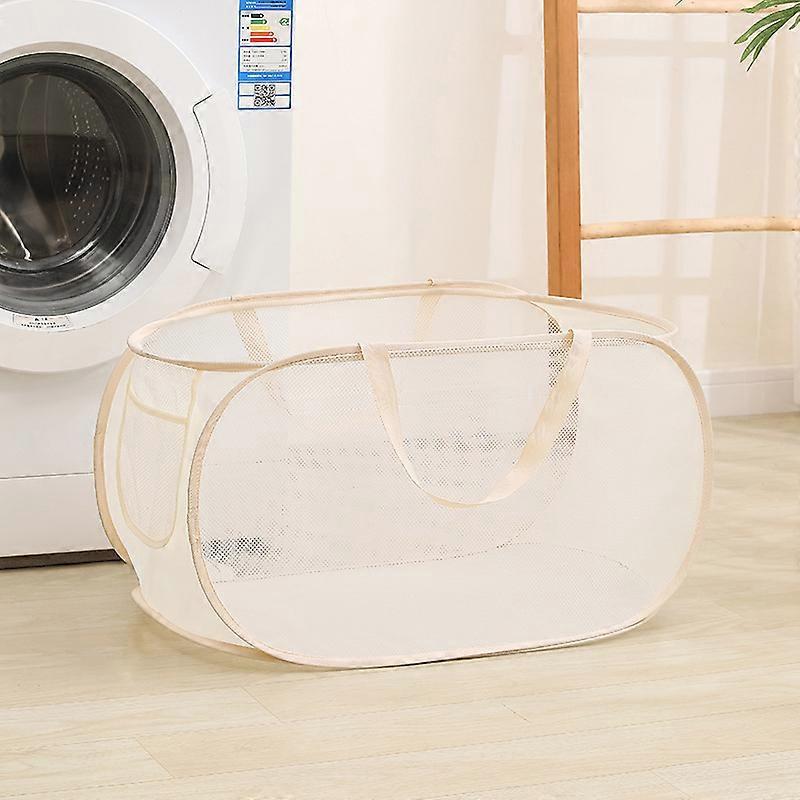 Multi-Room Foldable Laundry Hamper with Handles; Extra-Large Versatile Mesh Storage Bag; Ideal for Dirty Clothes.