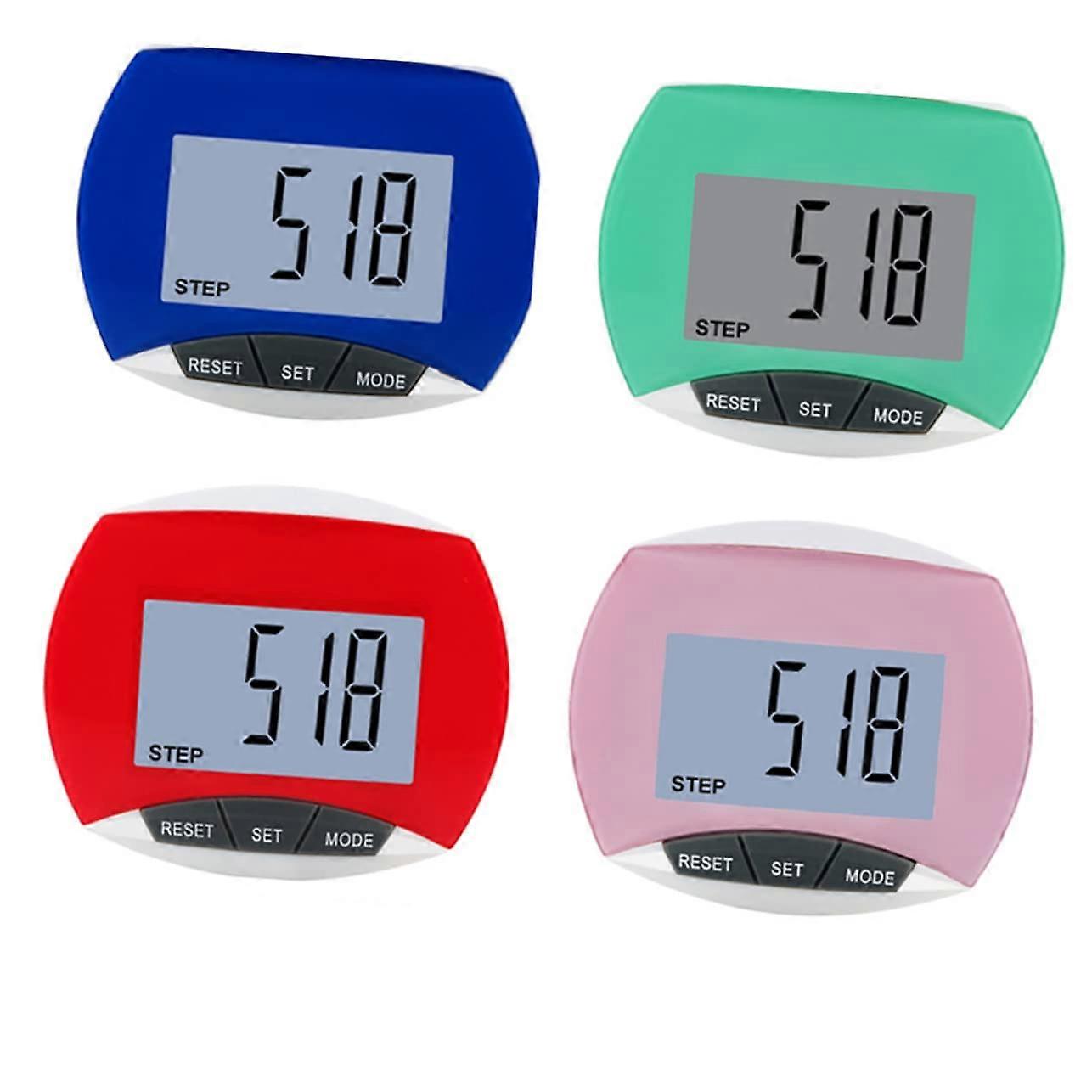 Digital Walking Step Counter with Accurate Tracking, Compact Pocket Pedometer for Walking and Climbing, Pink