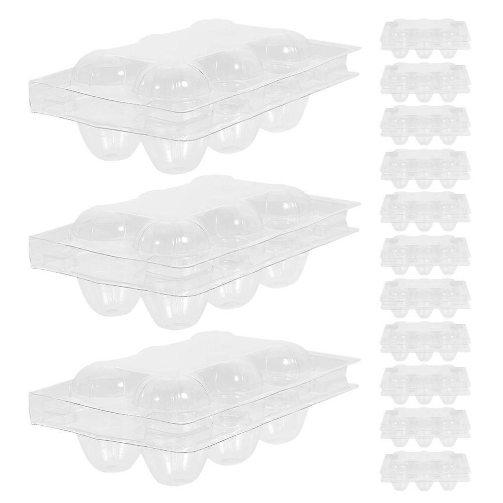 Quail Egg Cartons Durable PVC Tray for Egg Storage 100Pcs 6-Grids