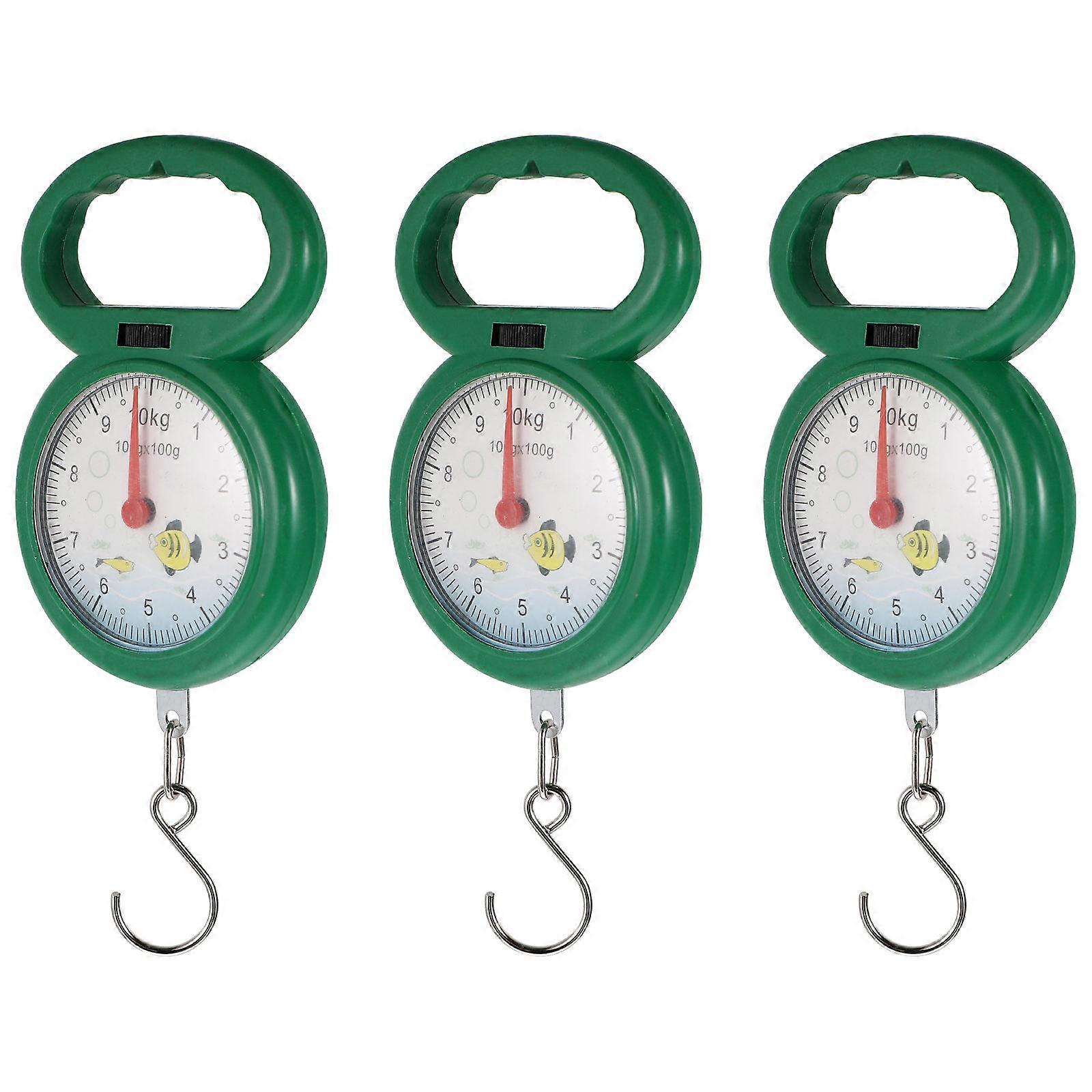 Portable Scale Plastic Hook Scale for Weighing 3Pcs Durable Spring Weighing Tool