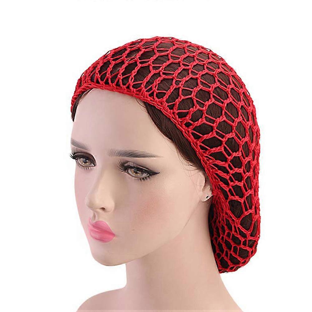 Hair Protector Long Sleeping Hat for 2Pcs Handcraft Crochet Net Caps