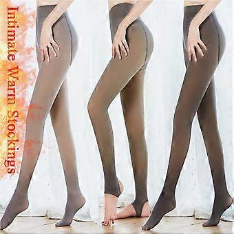 Dicke, fleecegefütterte Damenstrumpfhose, warme Winterstrümpfe, hautfarbene Leggings für kaltes Wetter und zum Tragen unter mehreren Schichten