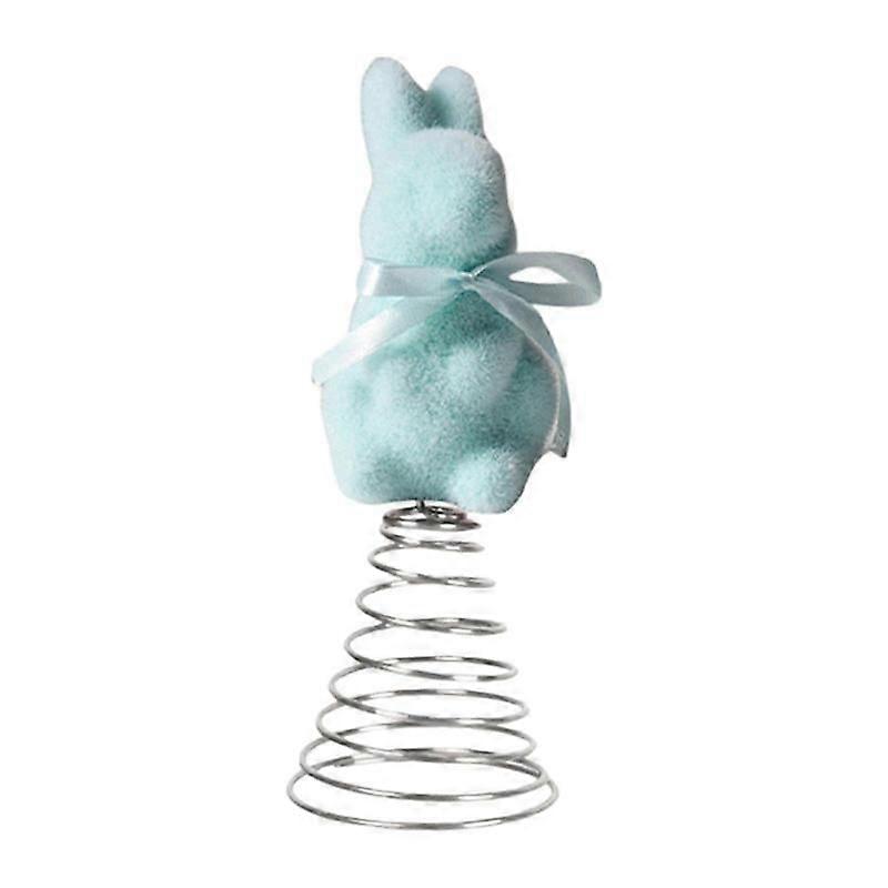 spring table decor easter moss bunny flocked rabbit figurine