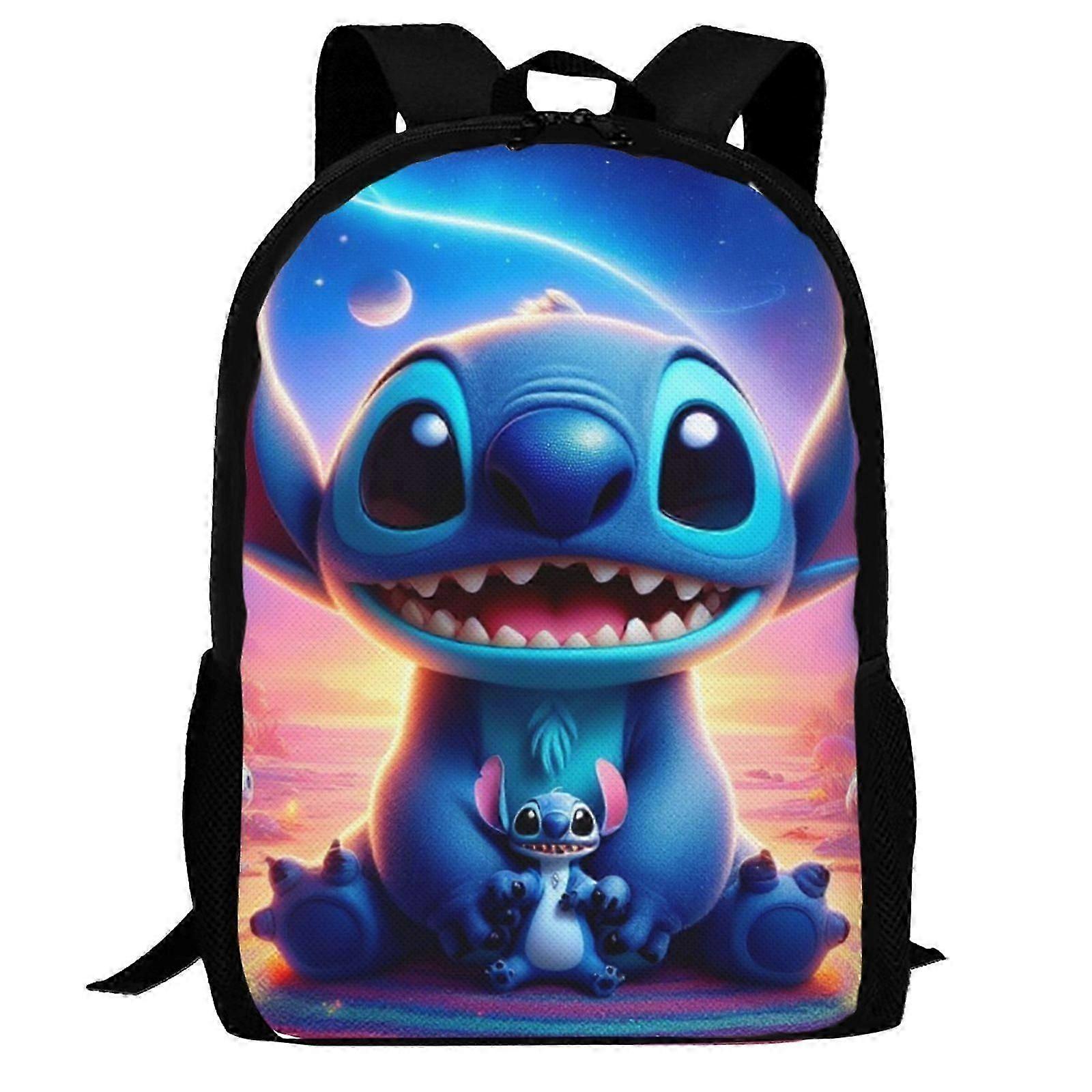 tk159 Lilo &amp Stitch Backpack For Kids Boys Girls, Large Capacity School Book Bag With Adjustable Straps, Lightweight Backpack