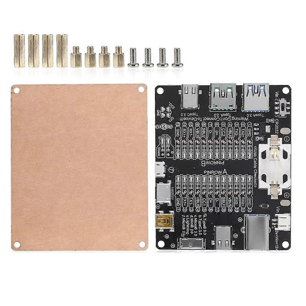 USB Cable Tester USB Data Line Detection Board Short Circuit Switch Test Board Data Cable Anomaly Detection with Shell