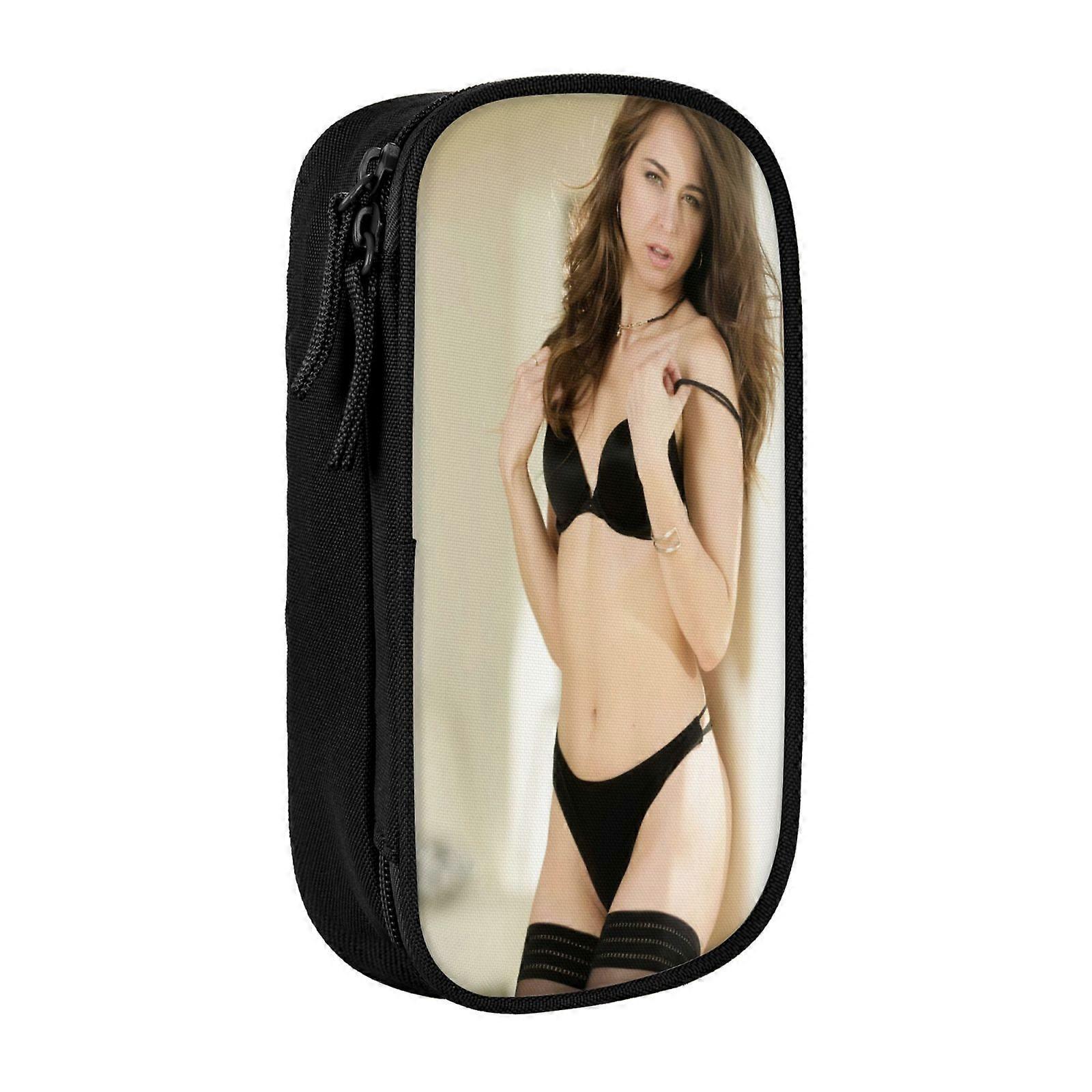 Riley Reid Etui voor Yoga & Fitness - Compact etui met ritssluiting voor haarelastiekjes, pennen en sportpasjes (wasbaar)