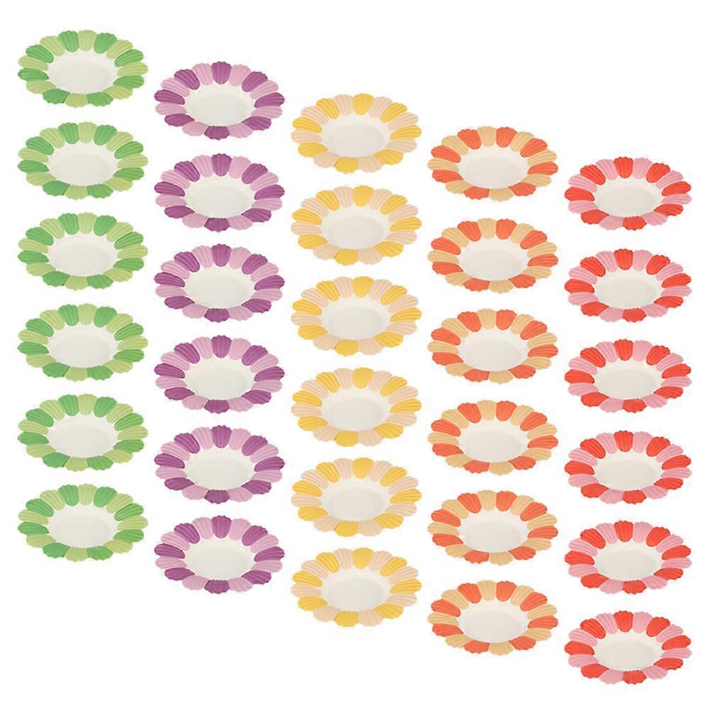 Assorted Plates Paper Plates for Food Serving 100Pcs