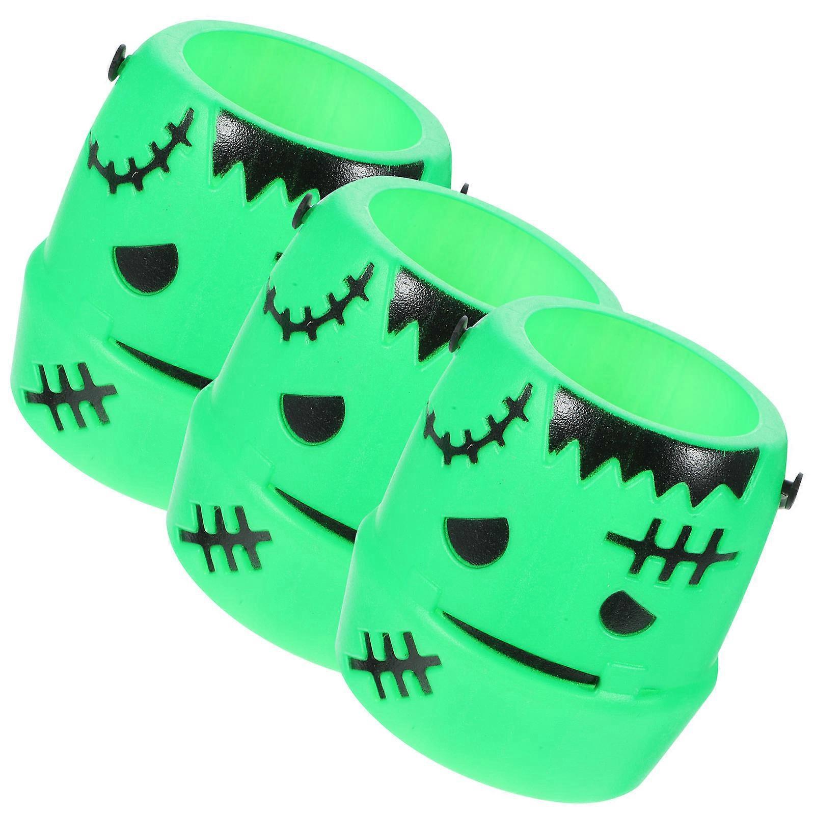 3pcs Pumpkin Buckets Halloween Candy Holders Handheld Plastic Candy Container