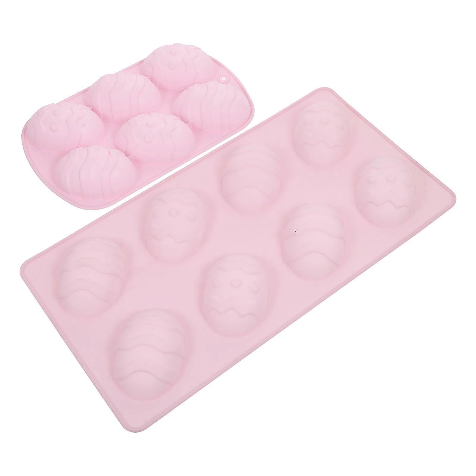 2 Pcs Creative Easter Egg Shape Silicone DIY Molds Cake Molds for Baking