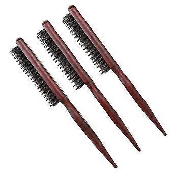 3 Pack Boar Bristle Hair Brushes for Daily Hair Grooming
