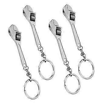 Portachiavi creativi a forma di chiave inglese, set di 4 pezzi per uomo e donna.